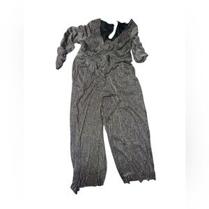 Torrid Shimmering Black and Silver Jumpsuit